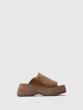 Slip-on Mules BEZI078FLY TAUPE/CAMEL