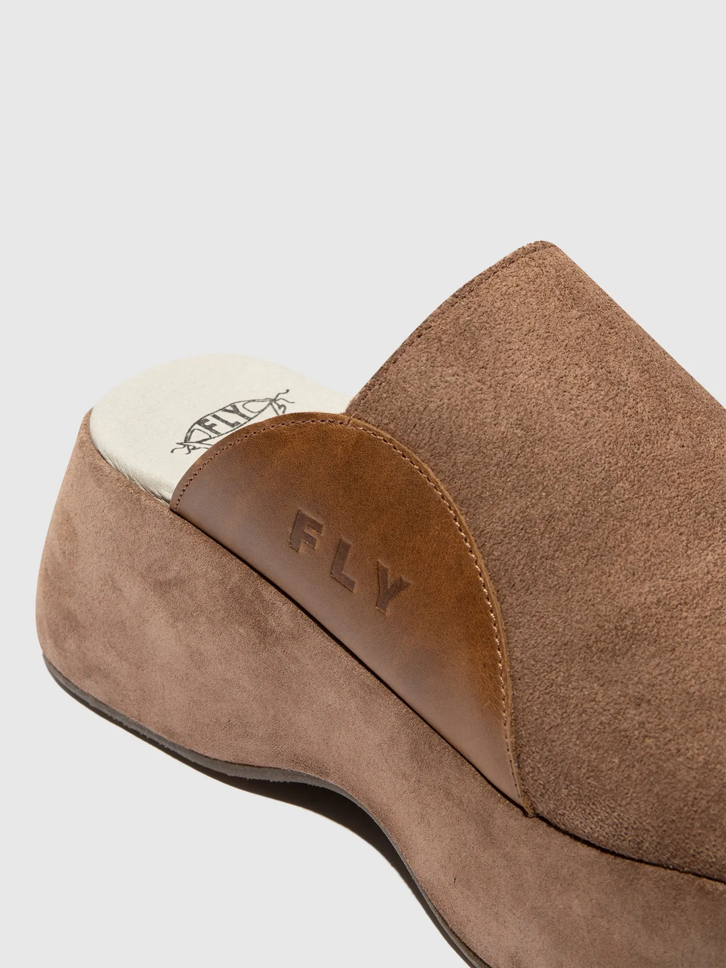 Slip-on Mules BEZI078FLY TAUPE/CAMEL