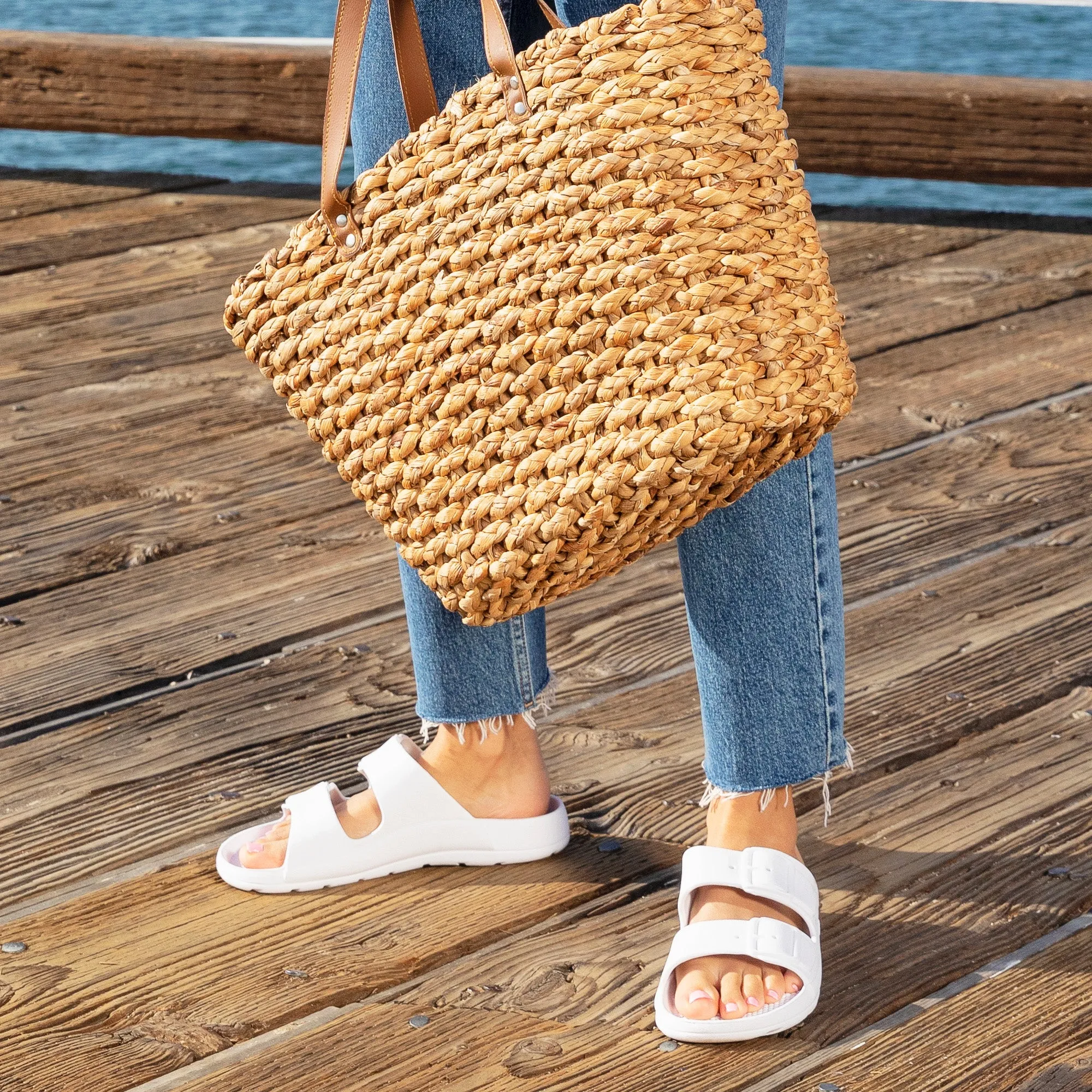 Women's Double Buckle Slide with Everywear® Technology