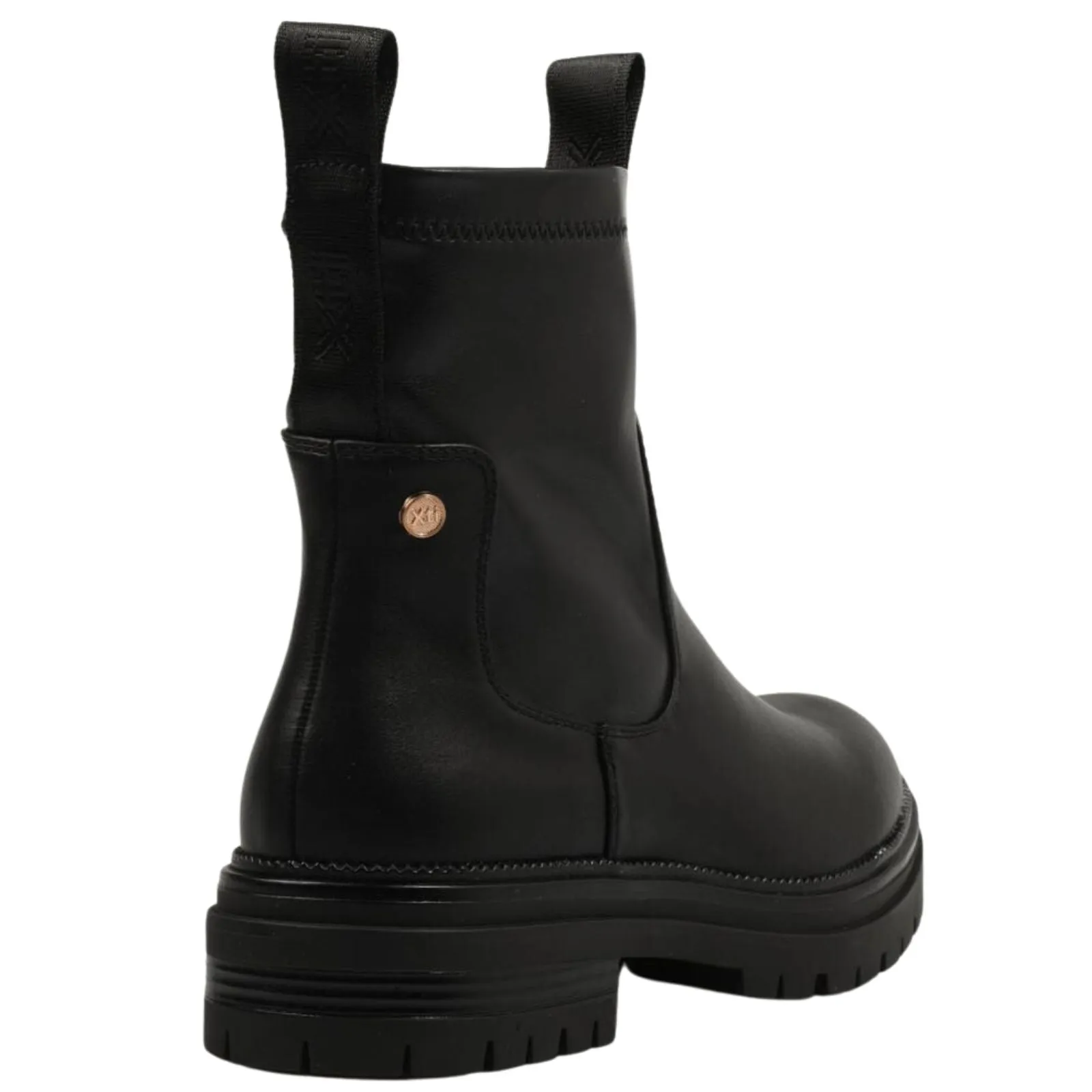 XTI Black Chunky Ankle Boots